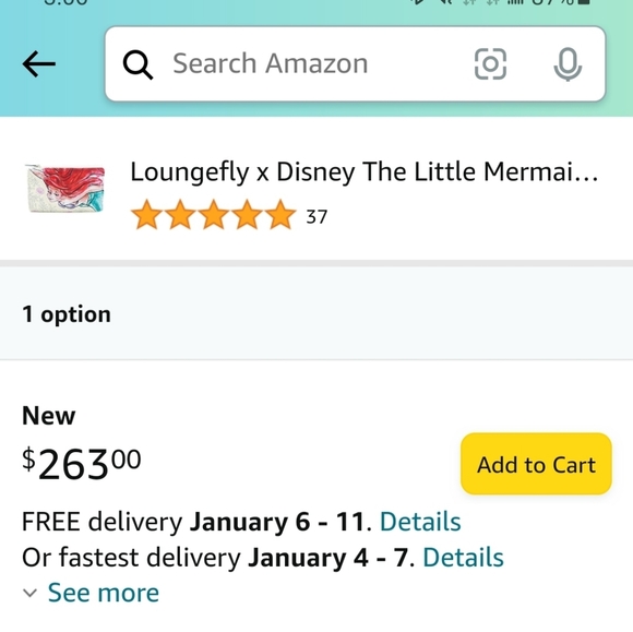 Loungefly X Disney Little Mermaid Wallet - Picture 5 of 5